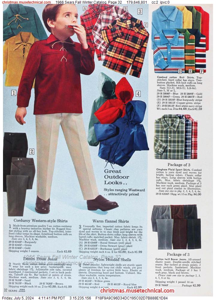 1966 Sears Fall Winter Catalog, Page 32