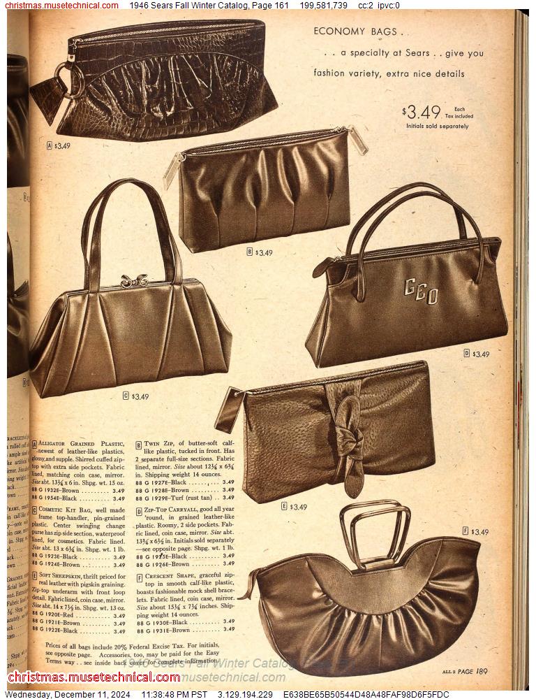 1946 Sears Fall Winter Catalog, Page 161