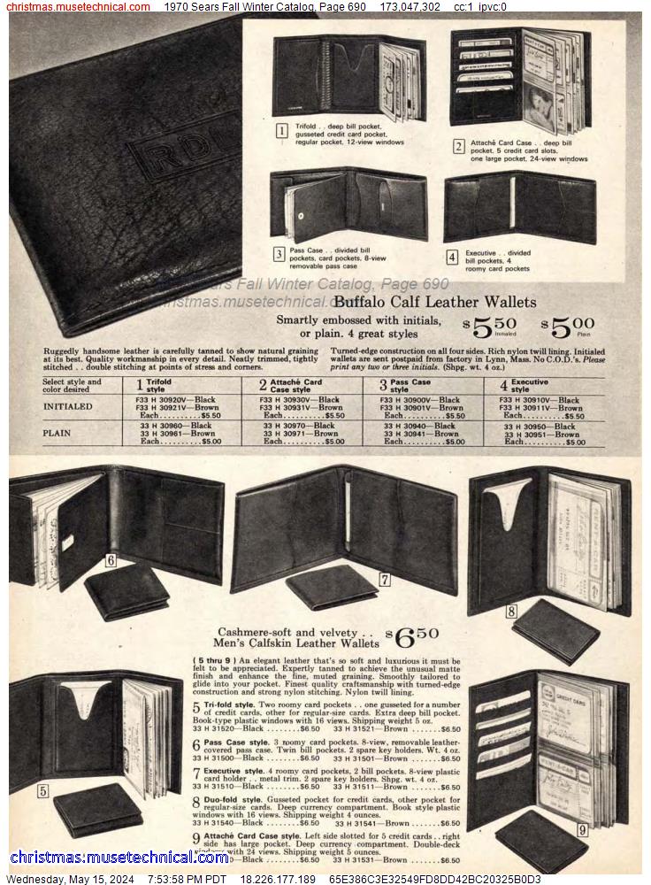 1970 Sears Fall Winter Catalog, Page 690