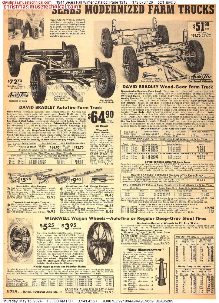 1941 Sears Fall Winter Catalog, Page 1313