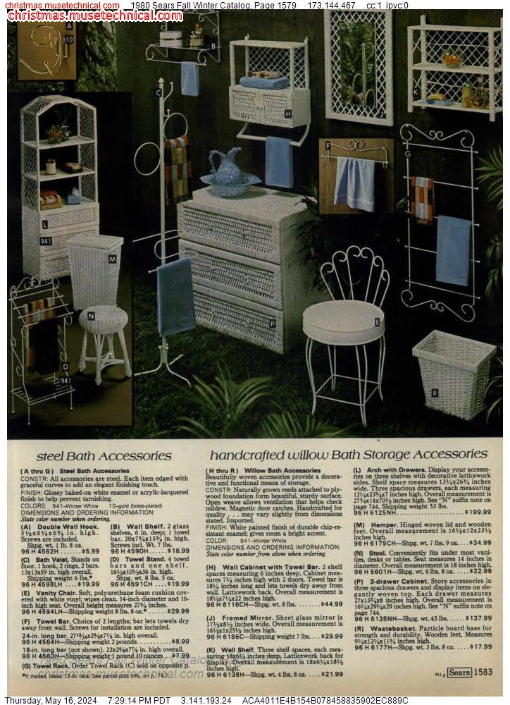 1980 Sears Fall Winter Catalog, Page 1579