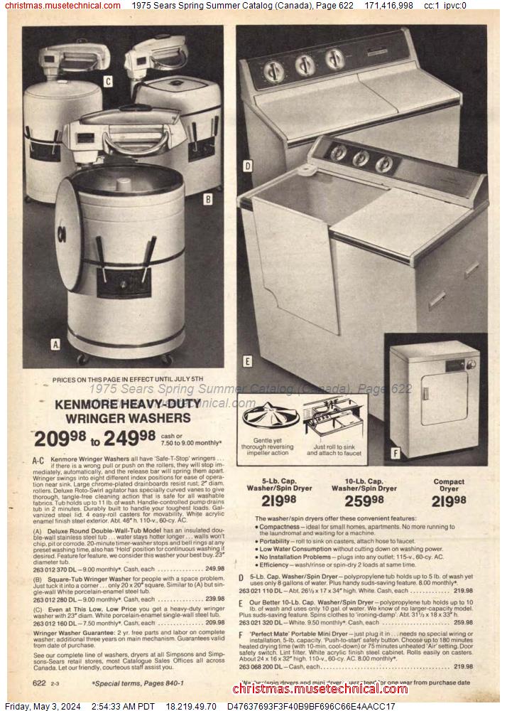 1975 Sears Spring Summer Catalog (Canada), Page 622