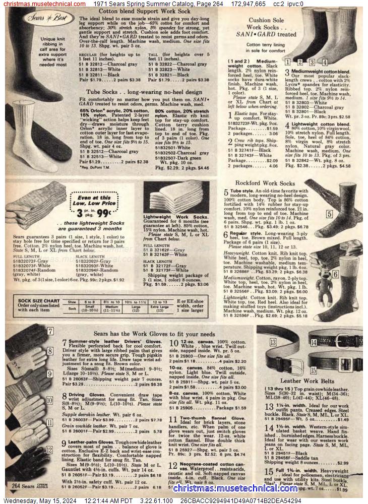 1971 Sears Spring Summer Catalog, Page 264