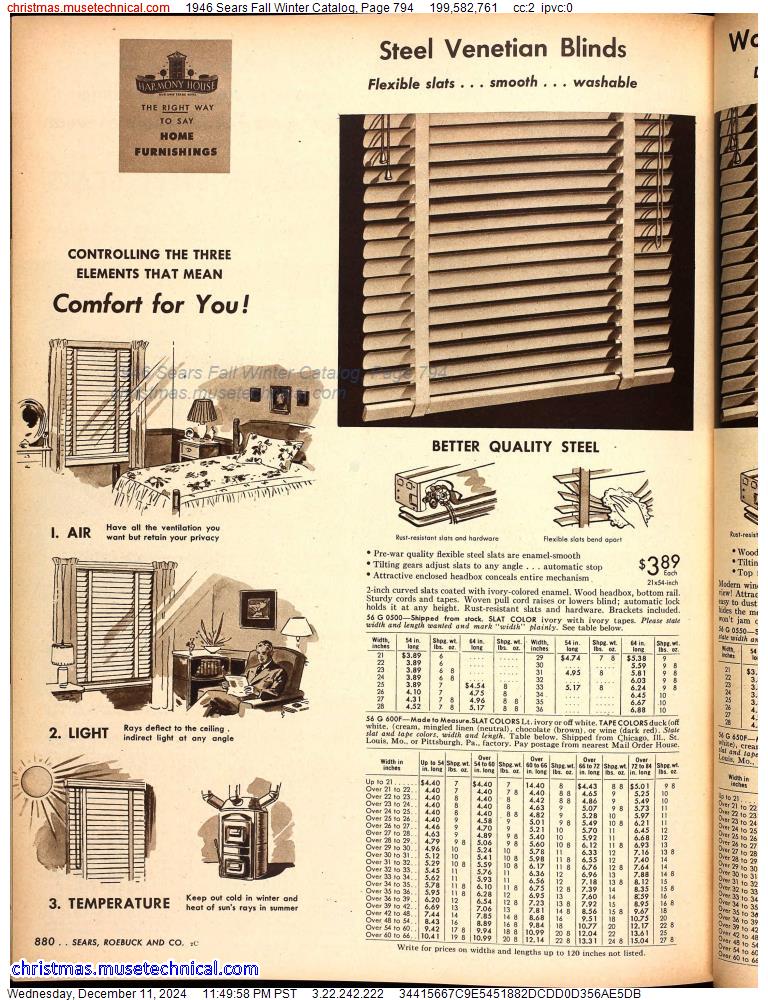 1946 Sears Fall Winter Catalog, Page 794