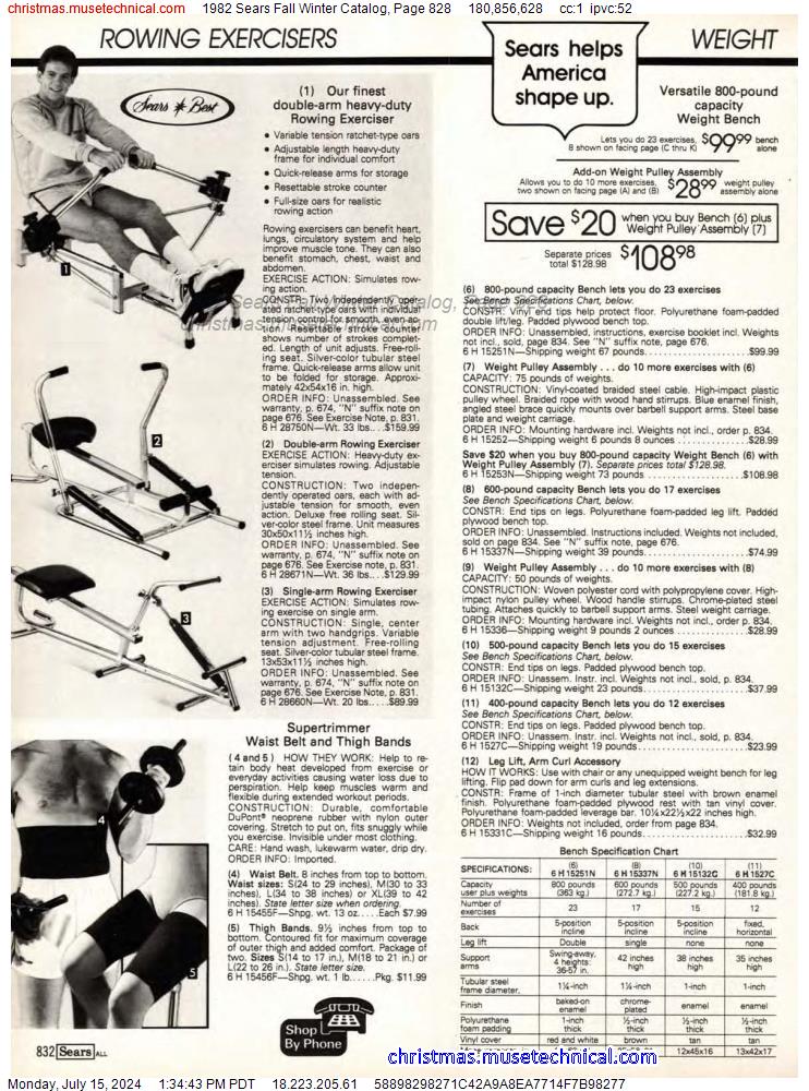 1982 Sears Fall Winter Catalog, Page 828