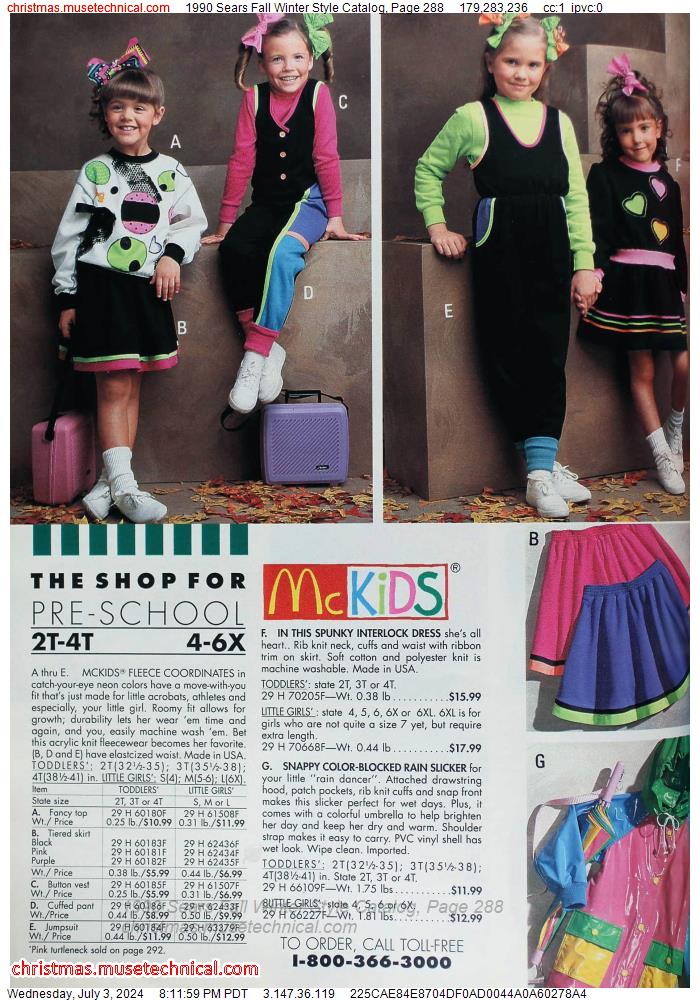 1990 Sears Fall Winter Style Catalog, Page 288