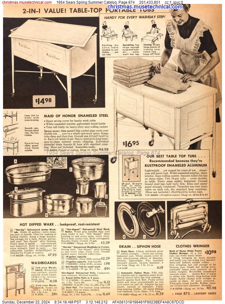 1954 Sears Spring Summer Catalog, Page 874