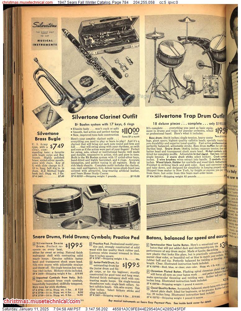 1947 Sears Fall Winter Catalog, Page 784