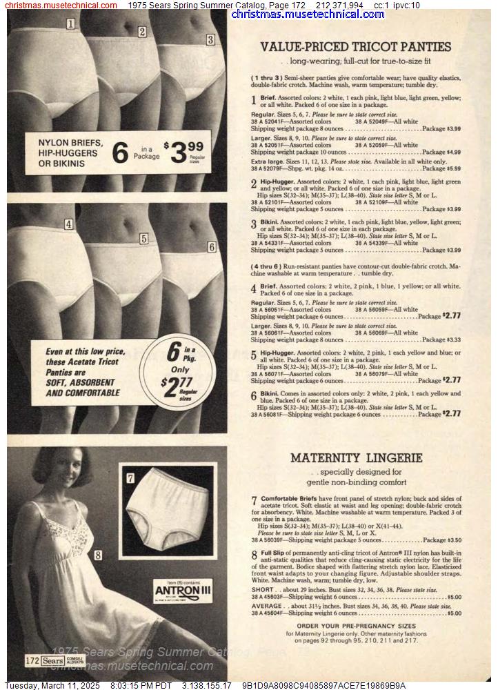 1975 Sears Spring Summer Catalog, Page 172