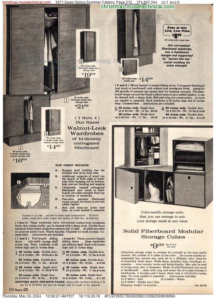 1971 Sears Spring Summer Catalog, Page 212