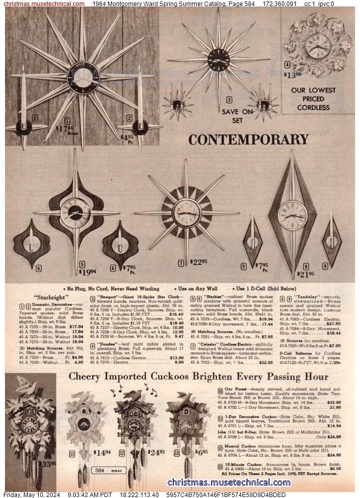 1964 Montgomery Ward Spring Summer Catalog, Page 584