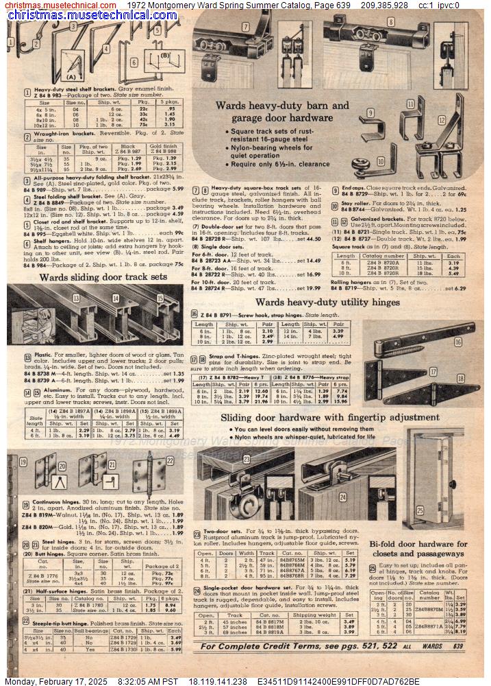 1972 Montgomery Ward Spring Summer Catalog, Page 639