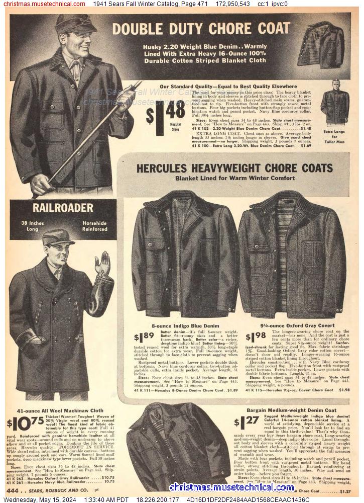 1941 Sears Fall Winter Catalog, Page 471