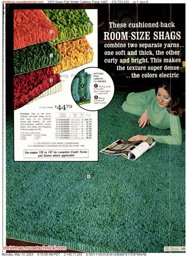 1970 Sears Fall Winter Catalog, Page 1487