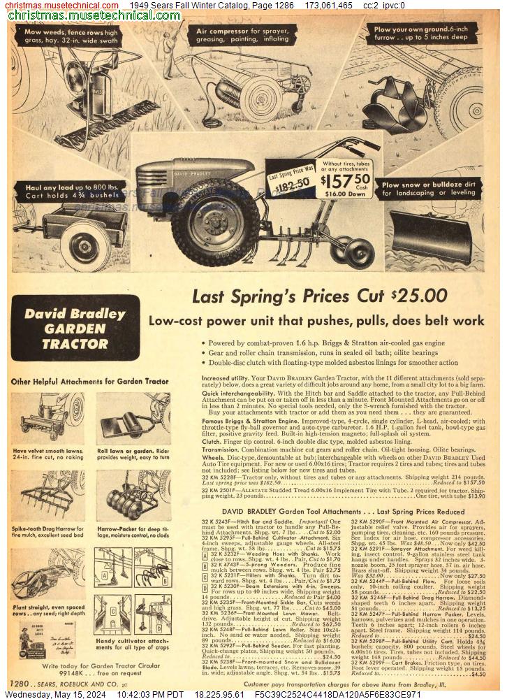 1949 Sears Fall Winter Catalog, Page 1286
