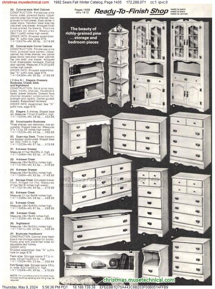 1982 Sears Fall Winter Catalog, Page 1405
