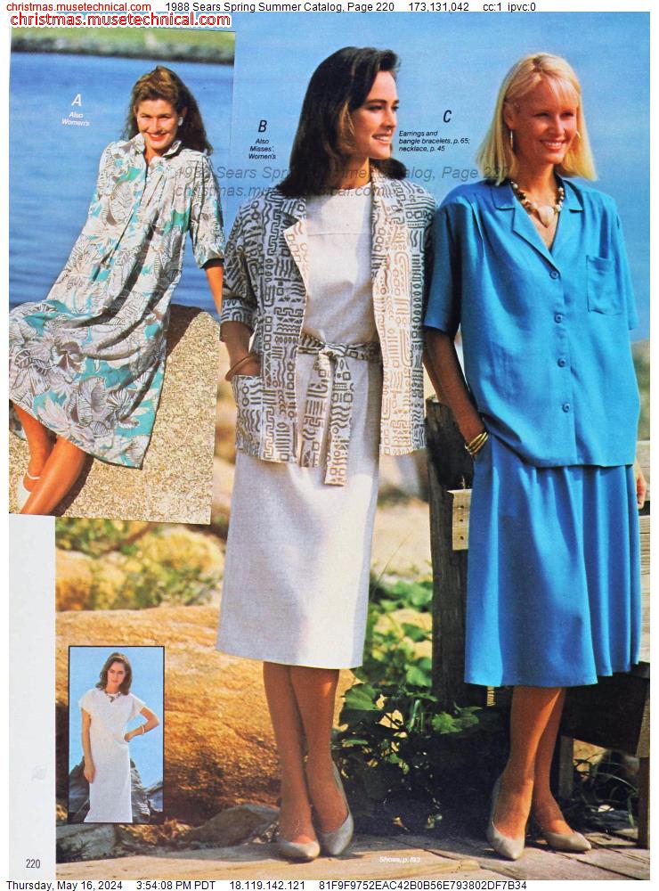 1988 Sears Spring Summer Catalog, Page 220