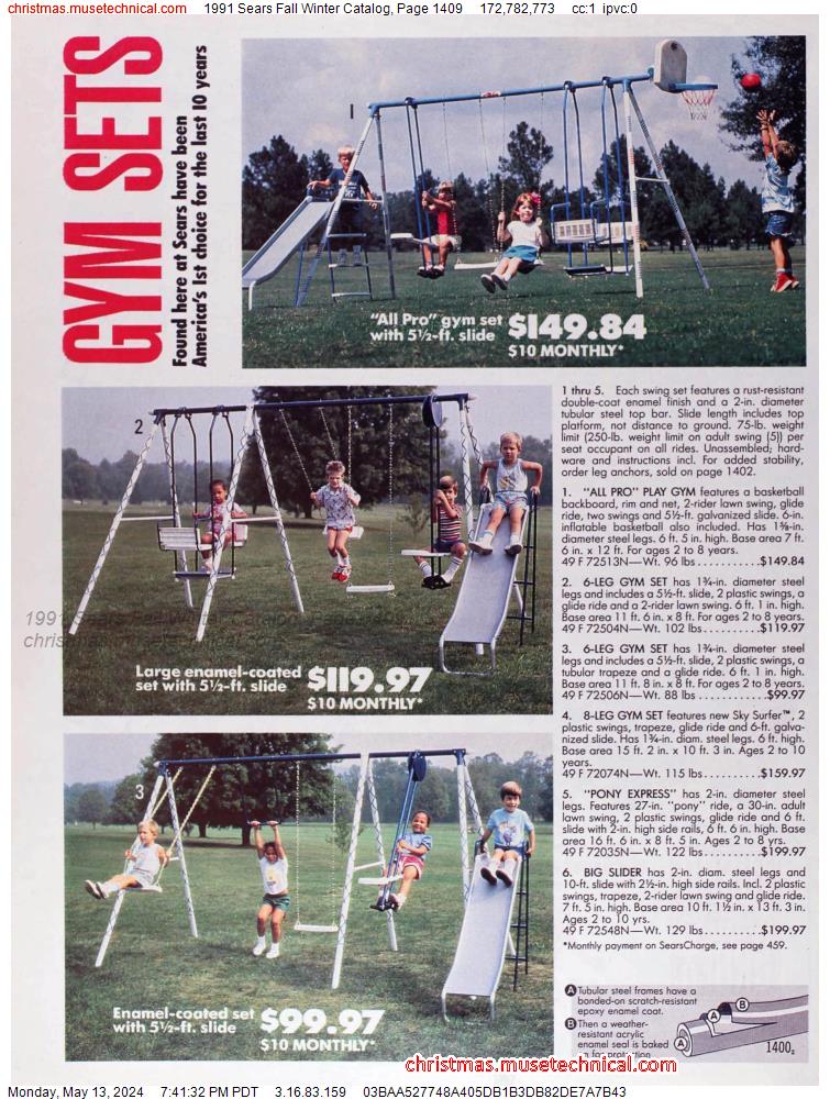 1991 Sears Fall Winter Catalog, Page 1409