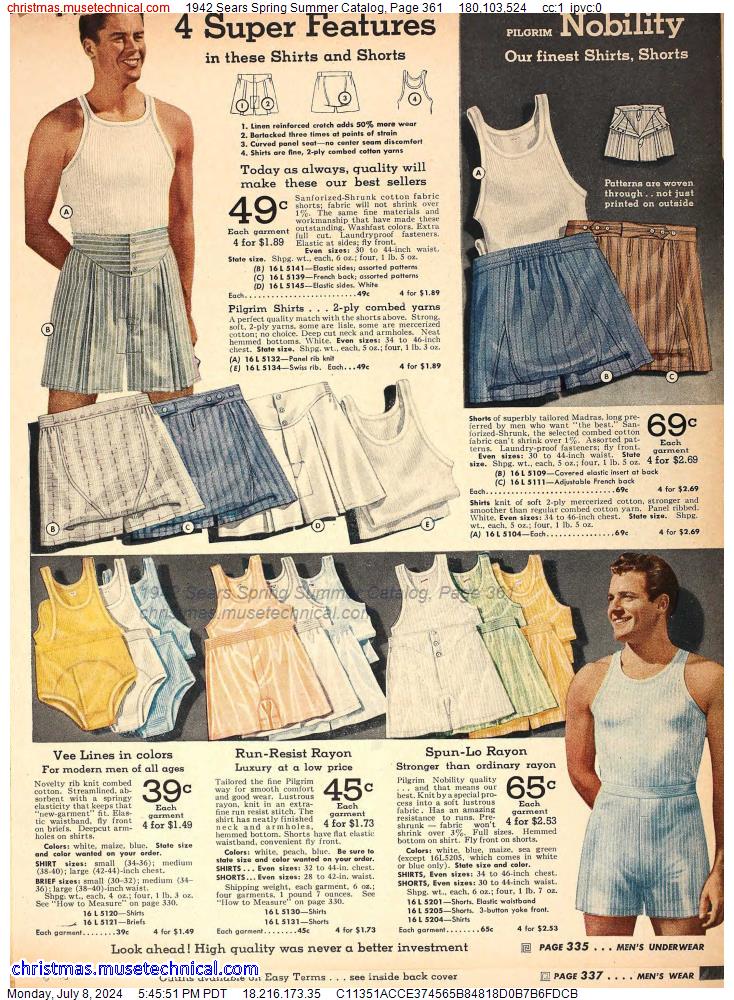 1942 Sears Spring Summer Catalog, Page 361