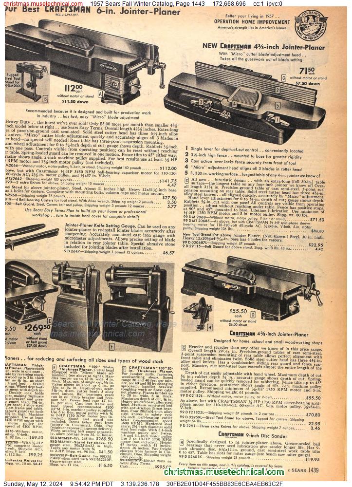 1957 Sears Fall Winter Catalog, Page 1443