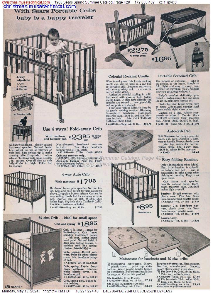 1963 Sears Spring Summer Catalog, Page 429