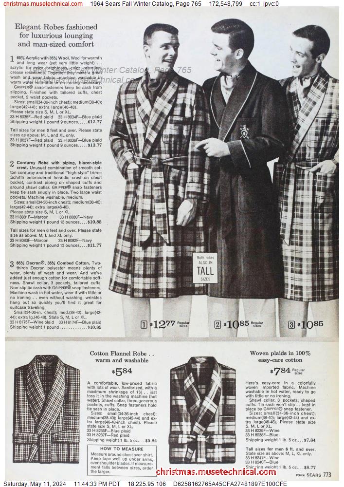 1964 Sears Fall Winter Catalog, Page 765