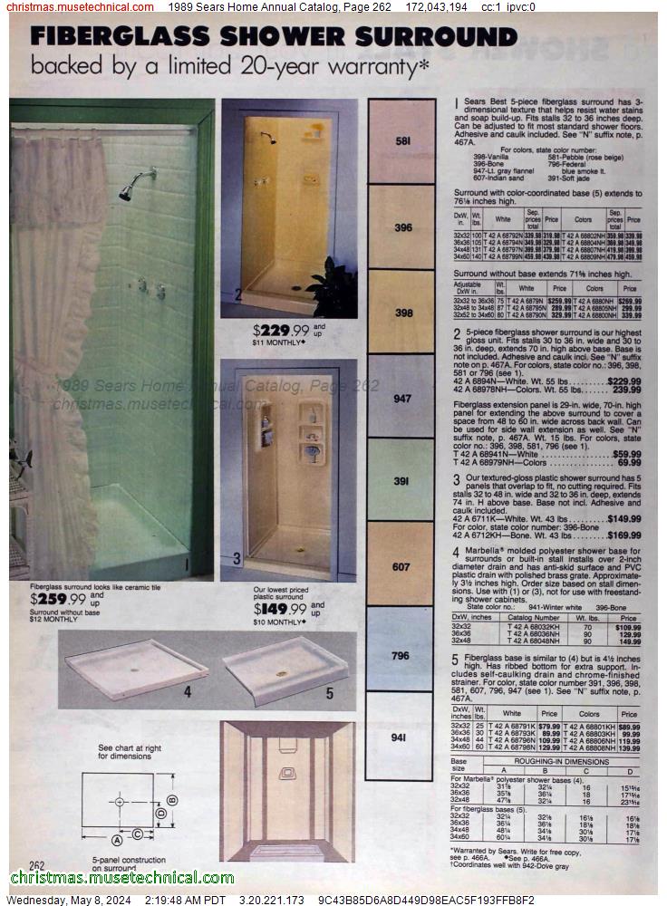 1989 Sears Home Annual Catalog, Page 262