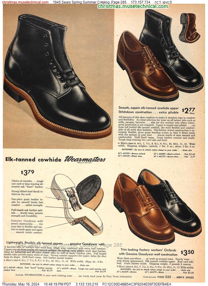 1945 Sears Spring Summer Catalog, Page 285