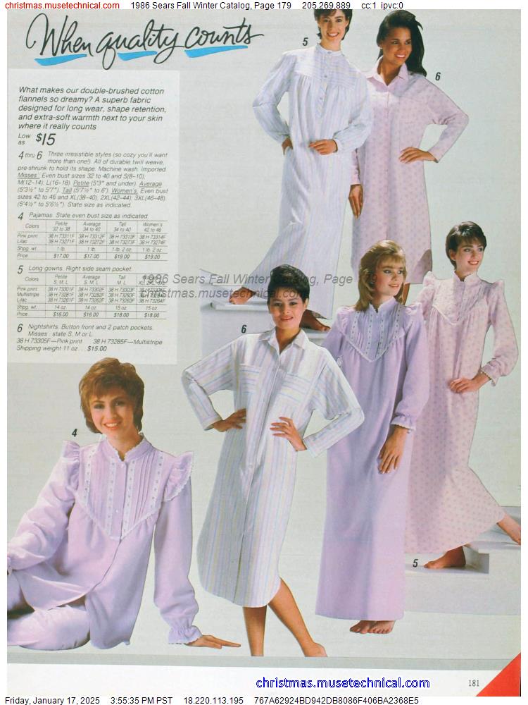 1986 Sears Fall Winter Catalog, Page 179