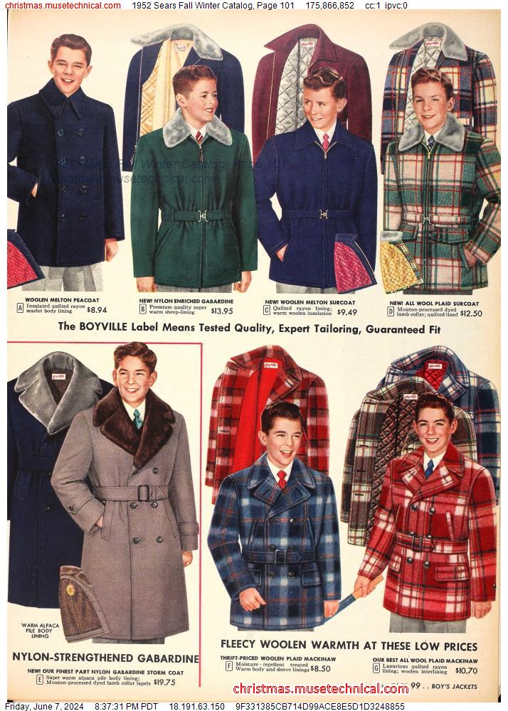 1952 Sears Fall Winter Catalog, Page 101