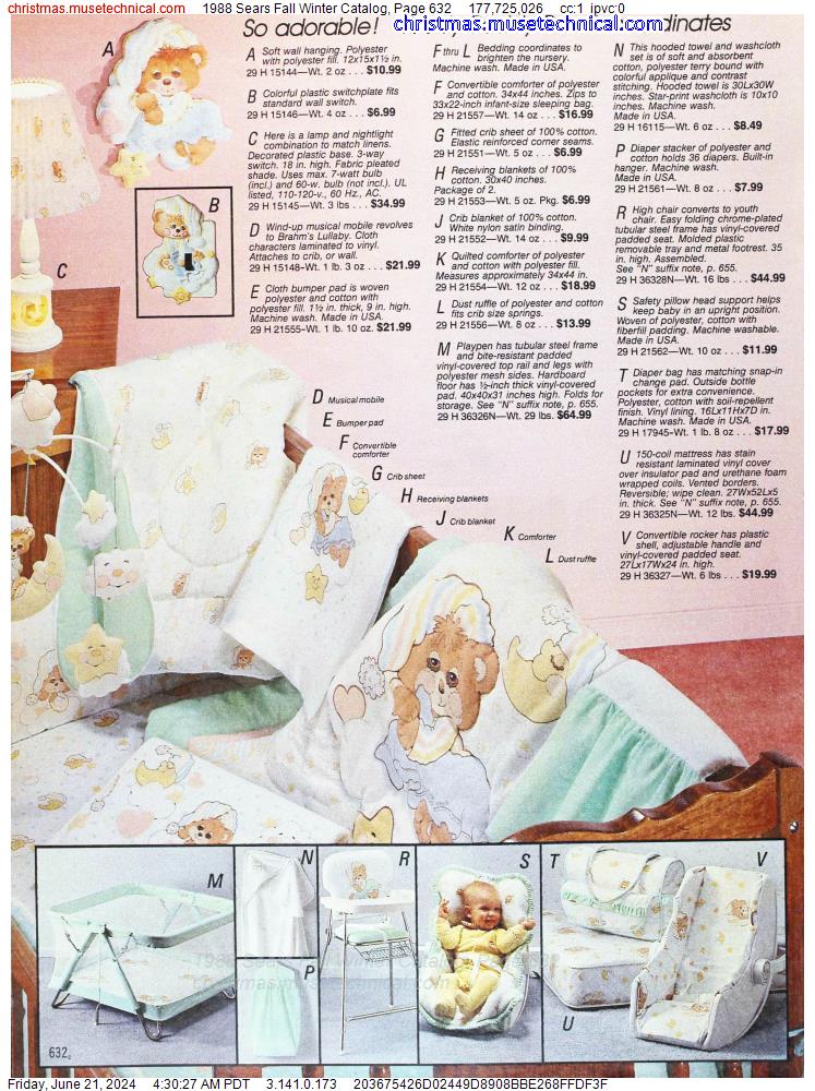 1988 Sears Fall Winter Catalog, Page 632
