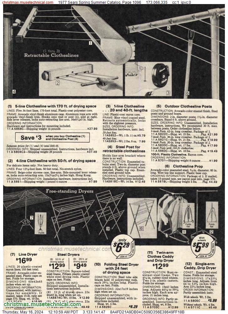 1977 Sears Spring Summer Catalog, Page 1096