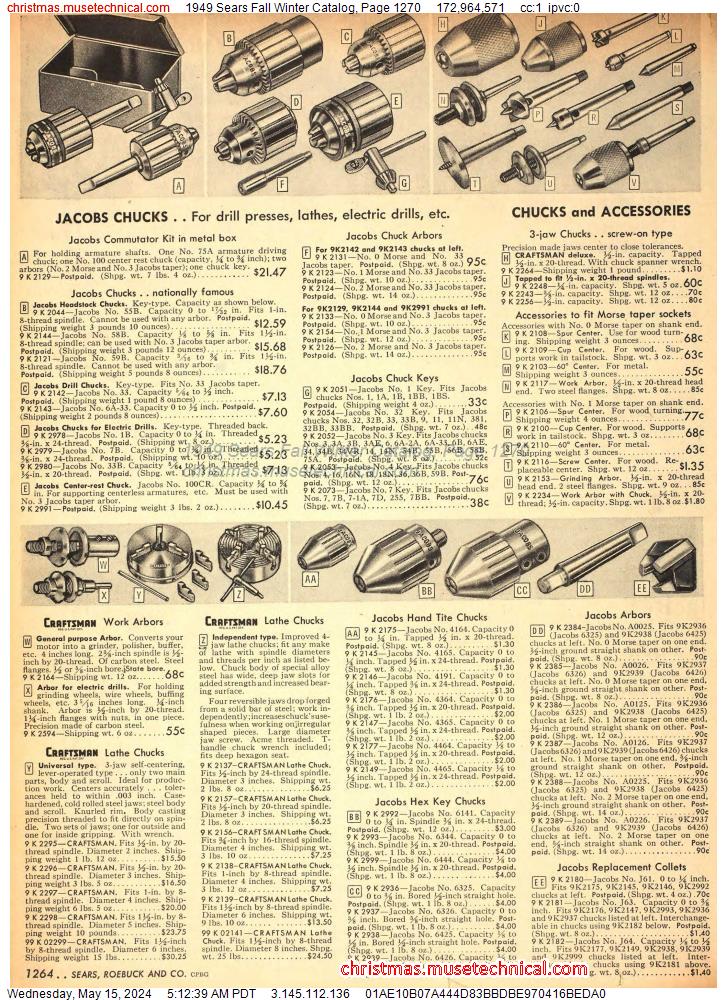 1949 Sears Fall Winter Catalog, Page 1270