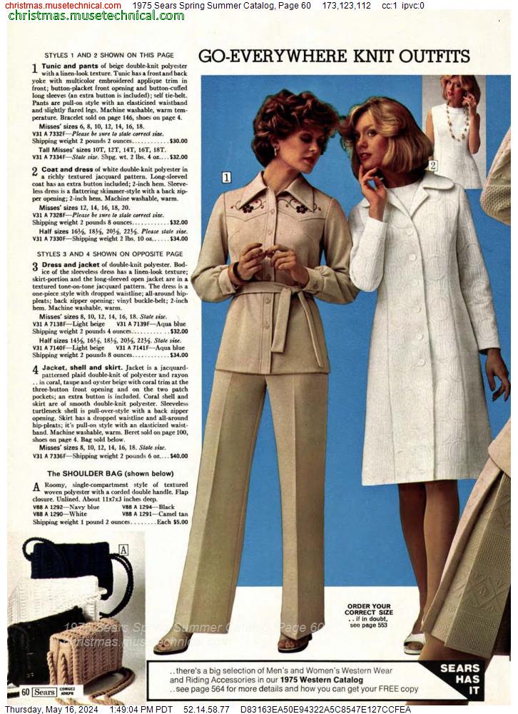 1975 Sears Spring Summer Catalog, Page 60