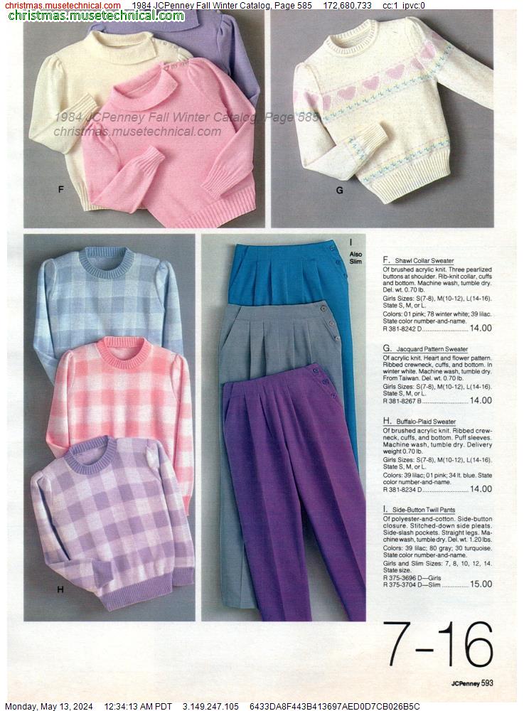 1984 JCPenney Fall Winter Catalog, Page 585