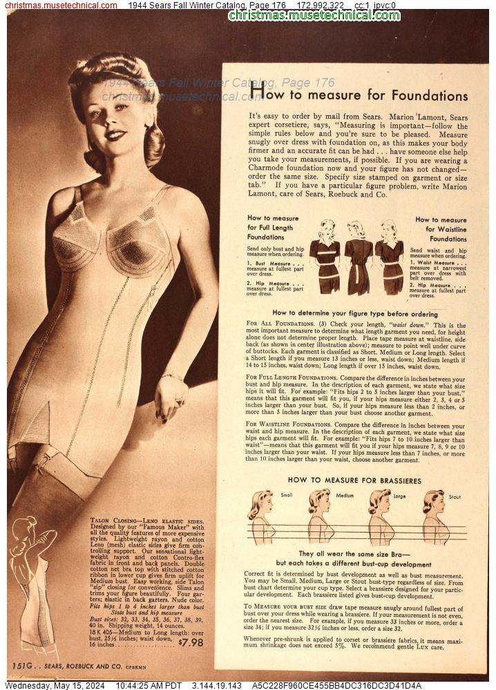 1944 Sears Fall Winter Catalog, Page 176