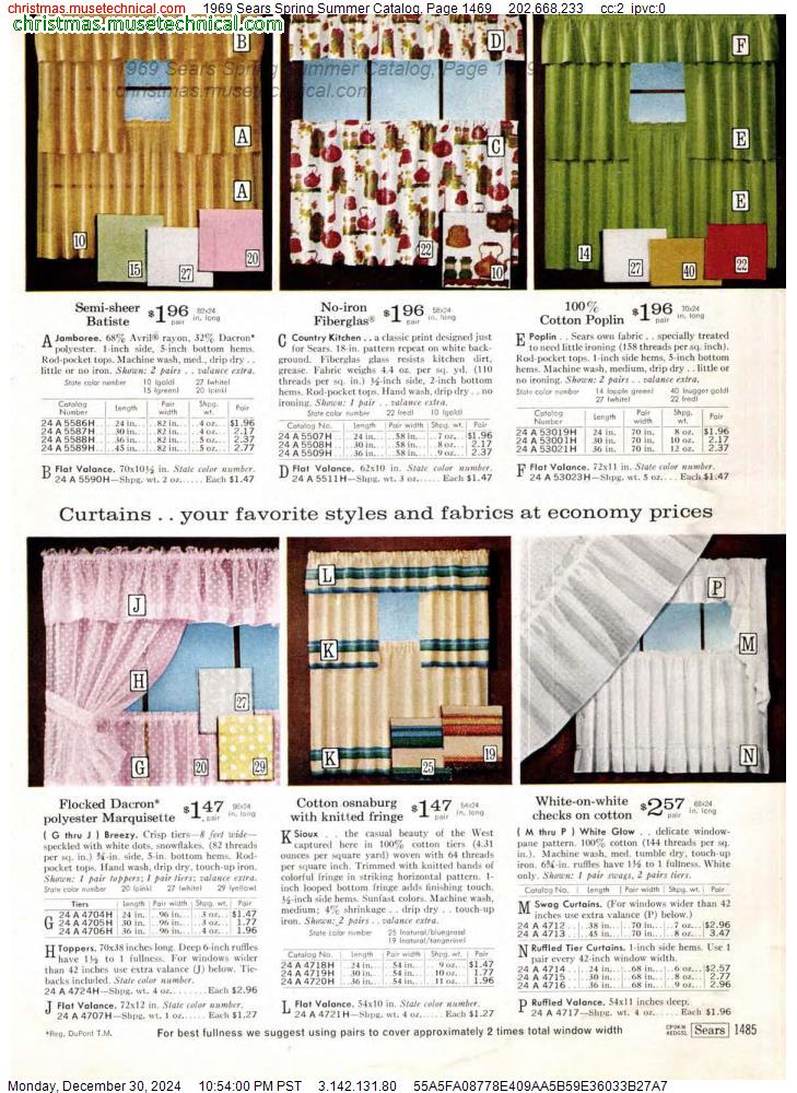 1969 Sears Spring Summer Catalog, Page 1469