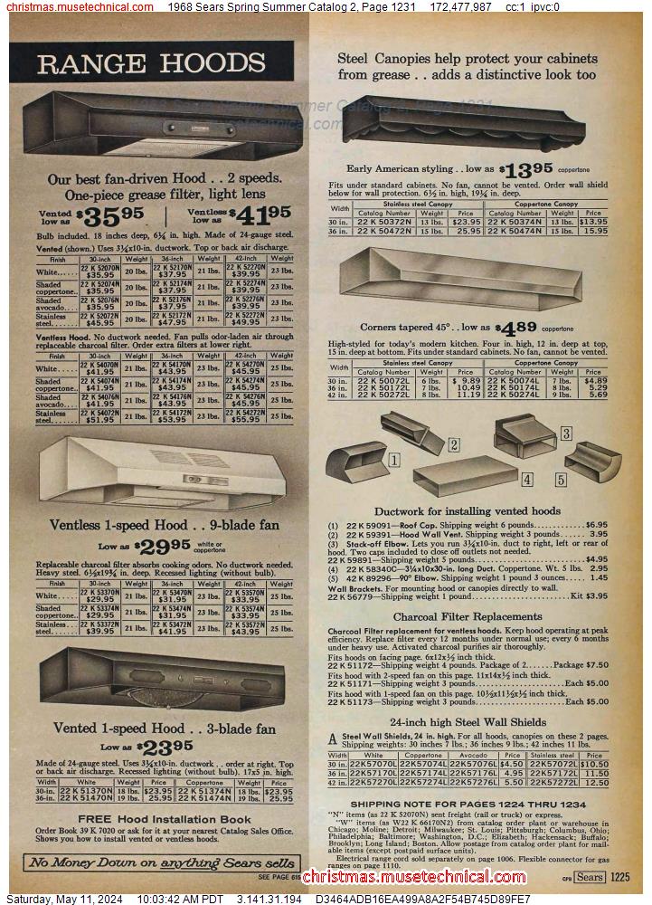 1968 Sears Spring Summer Catalog 2, Page 1231