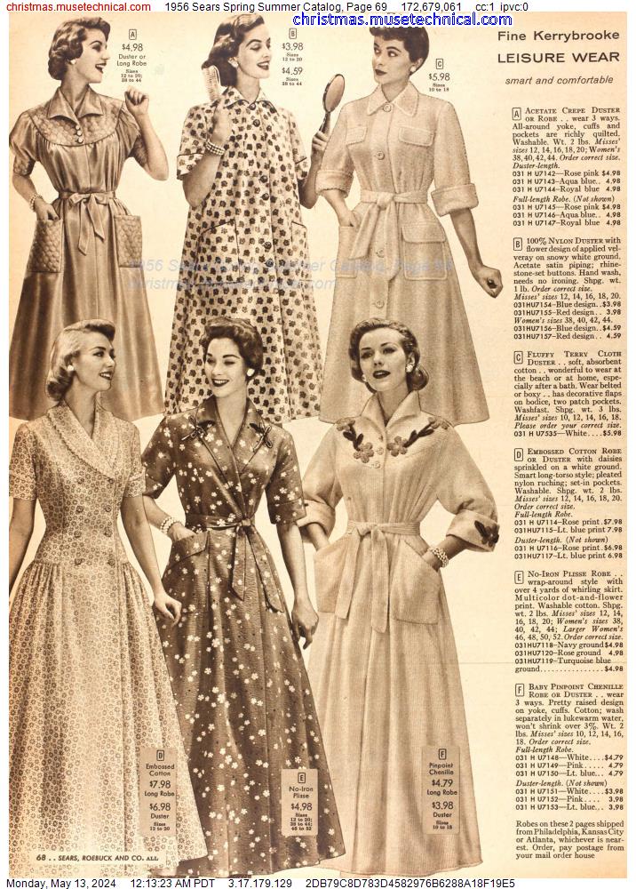 1956 Sears Spring Summer Catalog, Page 69