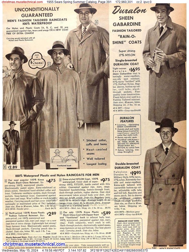 1955 Sears Spring Summer Catalog, Page 391