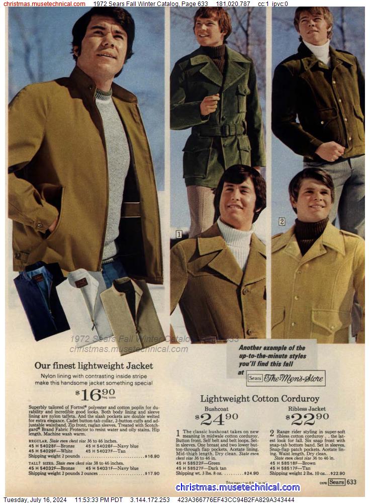 1972 Sears Fall Winter Catalog, Page 633