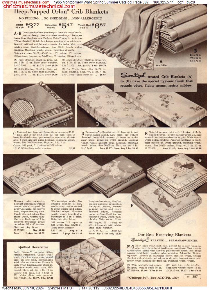 1965 Montgomery Ward Spring Summer Catalog, Page 387