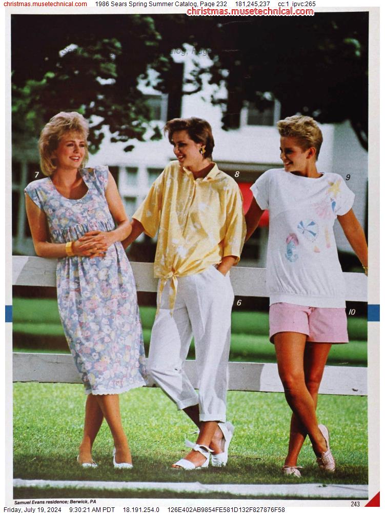 1986 Sears Spring Summer Catalog, Page 232