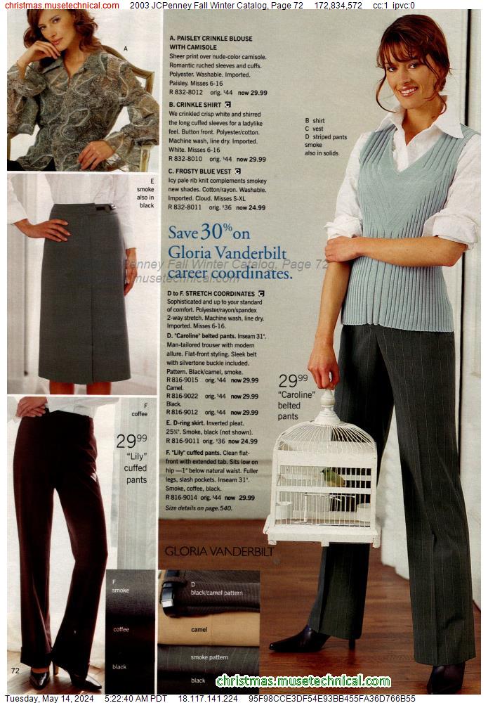 2003 JCPenney Fall Winter Catalog, Page 72