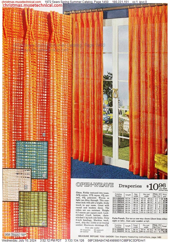 1972 Sears Spring Summer Catalog, Page 1450
