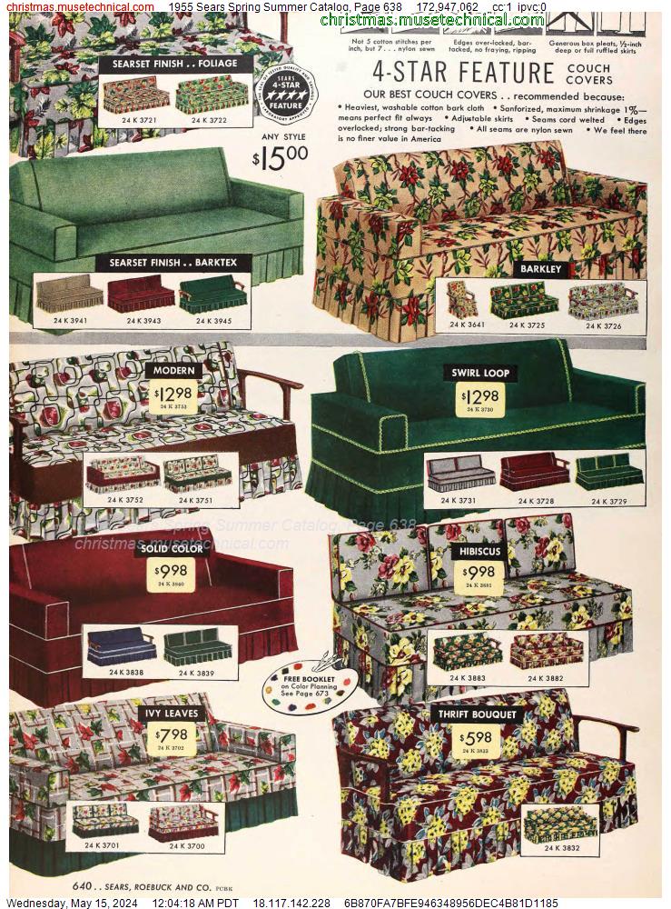 1955 Sears Spring Summer Catalog, Page 638