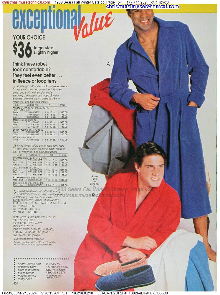 1988 Sears Fall Winter Catalog, Page 454