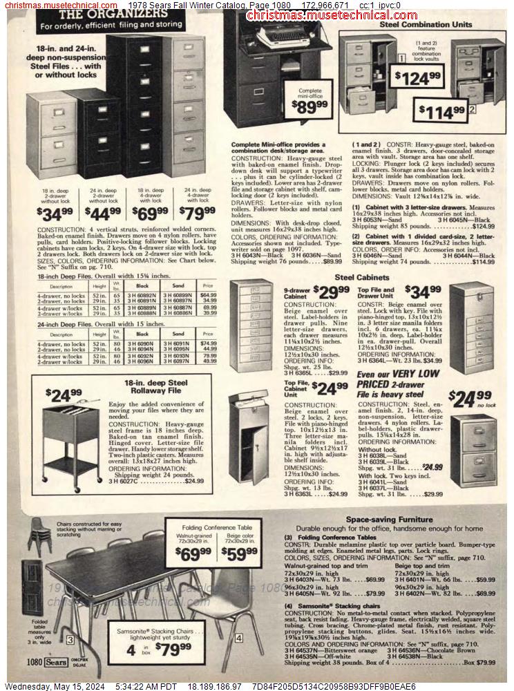1978 Sears Fall Winter Catalog, Page 1080