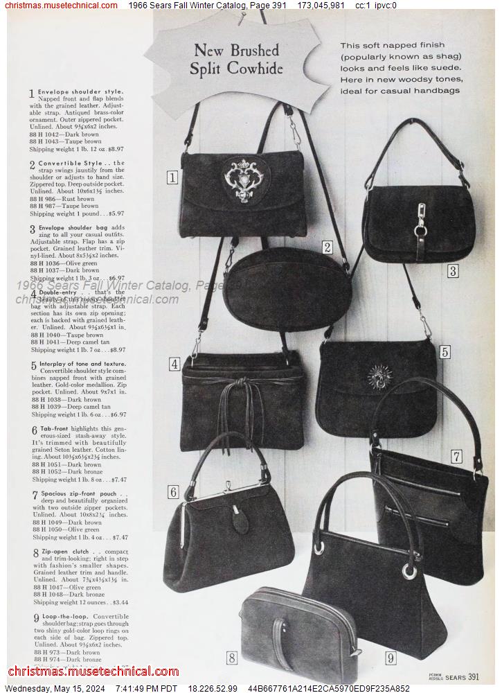 1966 Sears Fall Winter Catalog, Page 391