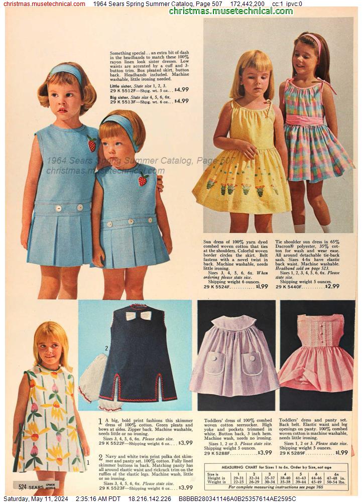 1964 Sears Spring Summer Catalog, Page 507